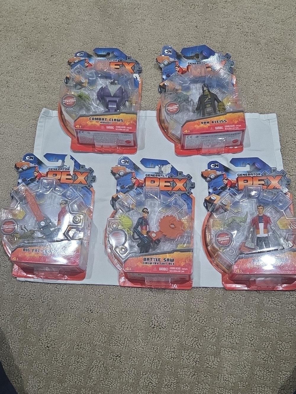 Generator Rex Mattel 4" Action Figure Lot of 5 - Sealed NIB (Rex, Biowulf, More)